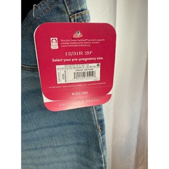 Isabel Maternity Size 12/31R 29" Crossover Panel Maternity Jeans NWT - Picture 9 of 10